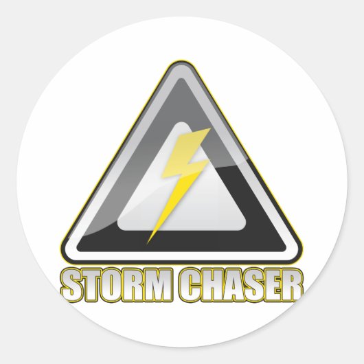 Storm Chaser Lightning Runder Aufkleber (Vorderseite)
