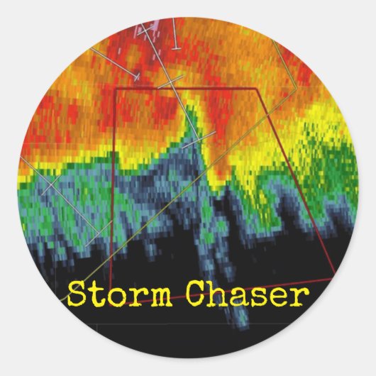 Storm Chaser Radar Image Runder Aufkleber (Vorderseite)