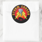 Storm Chaser Runder Aufkleber (Tasche)