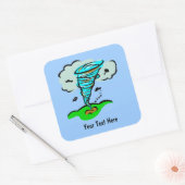 Storm Chaser Tornado Twister Wettermeteorologie Quadratischer Aufkleber (Umschlag)