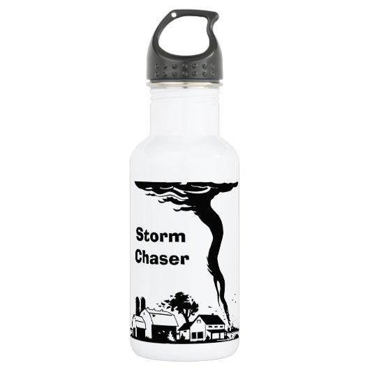 Storm Chaser Tornado Twister Wettermeteorologie Trinkflasche (Vorderseite)