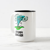 Storm Chaser Tornado Twister Zweifarbige Tasse (Vorderseite Links)