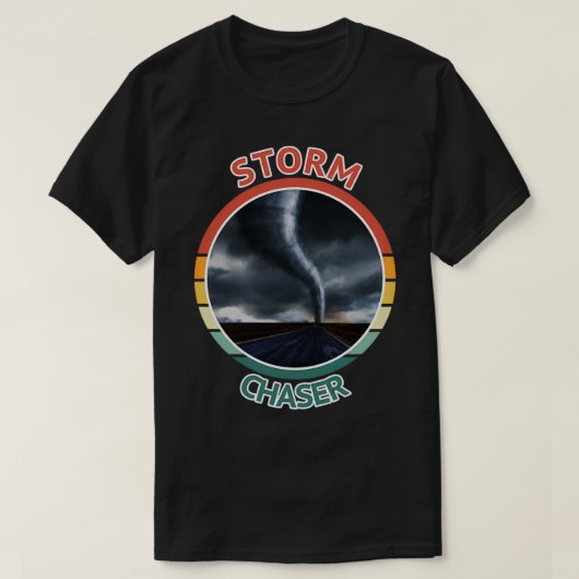 Storm Chaser Weather Tornado Hurricane Retro Graph T-Shirt (Design vorne)