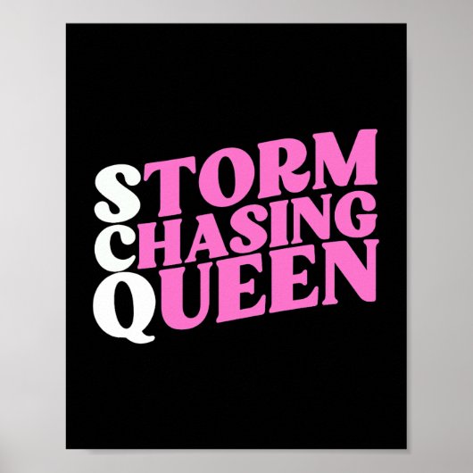 Storm Chasing Queen Funny Storm Chaser Niedlich Me Poster (Vorne)