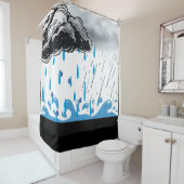 Storm Cloud Shower Curtain – Artistic Rain & Splas Duschvorhang (Beispiel)