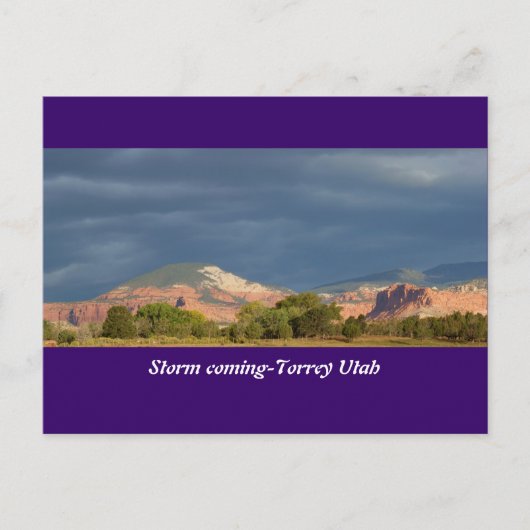 Storm Coming-Torrey Utah Postkarte (Vorderseite)