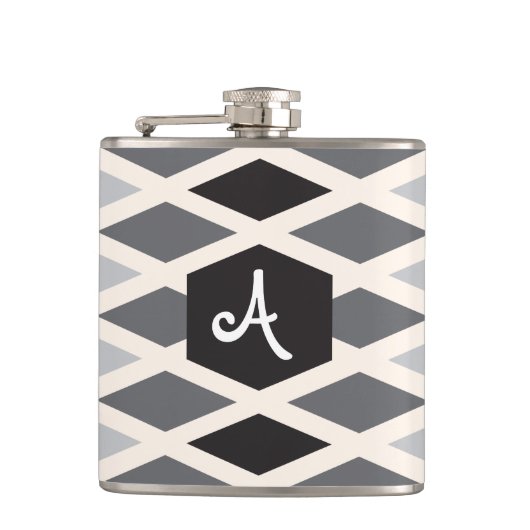 Storm Diamond Ombre Monogram Flachmann (Vorderseite)