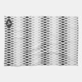 Storm Diamond Ombre Monogram Geschirrtuch (Horizontal)