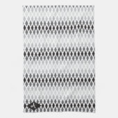 Storm Diamond Ombre Monogram Geschirrtuch (Vertikal)