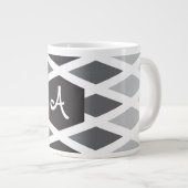 Storm Diamond Ombre Monogram Jumbo-Tasse (Vorderseite Rechts)