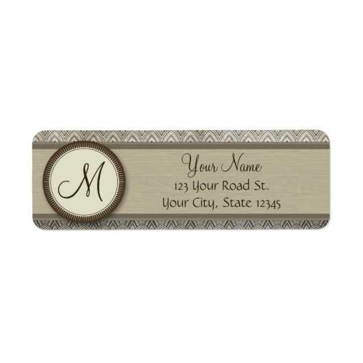 Storm Gray Feather Pattern mit Monogramm (Vorne)