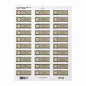 Storm Gray Feather Pattern mit Monogramm (Vorne)