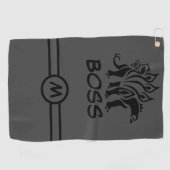 Storm Gray Stegosaurus Spiked Dinosaurier Golfhandtuch (Horizontal)