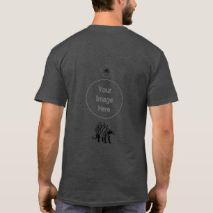 Storm Gray Stegosaurus Spiked Dinosaurier T-Shirt