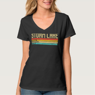 Storm Lake Iowa Vintages Camping Funny Fishing T-Shirt