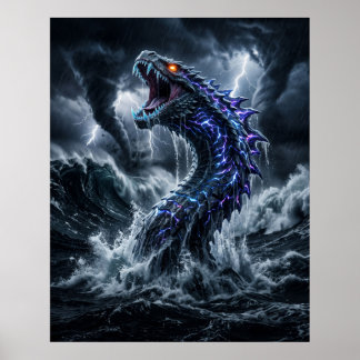 Storm Leviathan Gezeitenwelle Leinwand Poster