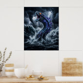 Storm Leviathan Gezeitenwelle Leinwand Poster (Küche)