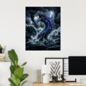 Storm Leviathan Gezeitenwelle Leinwand Poster (Heimbüro)