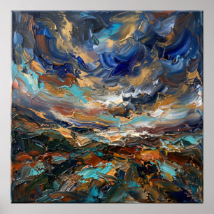 Storm Light Sacred Landscape Poster