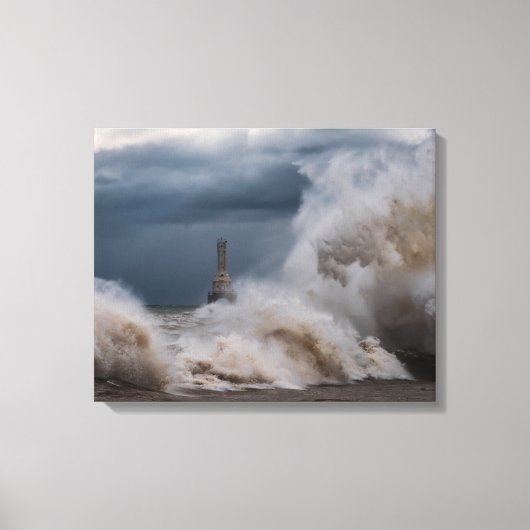 Storm Lighthouse Canvas Print Leinwanddruck (Vorderseite)