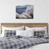 Storm Lighthouse Canvas Print Leinwanddruck (Insitu (Schlafzimmer))