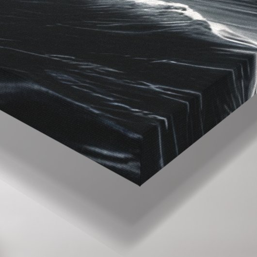 Storm Lighthouse – Dramatic Black and White Coasta Leinwanddruck (Ecke(Unten))