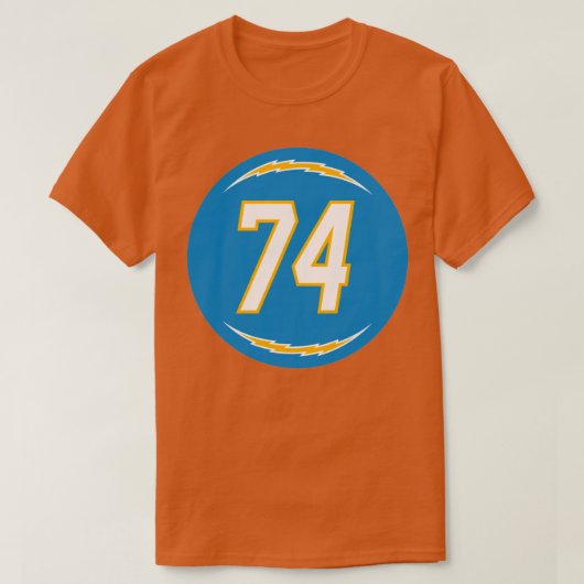Storm Norton Number 74 Jersey Los Angeles Chargers T-Shirt (Design vorne)