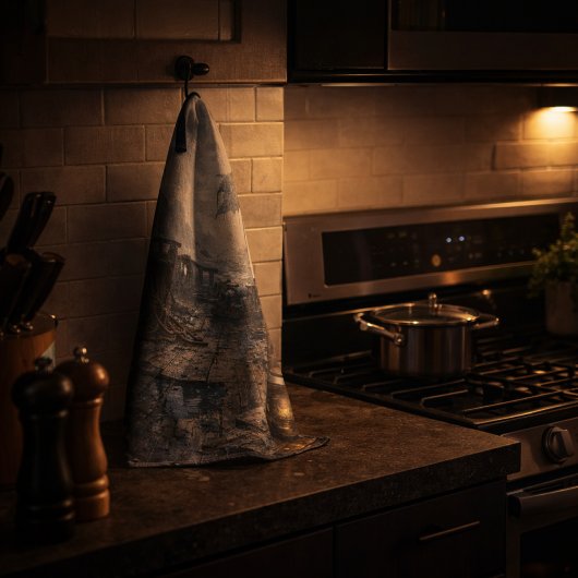 Storm Residue — Pirate Ship Aftermath Geschirrtuch