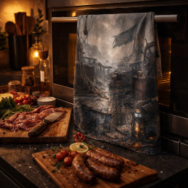 Storm Residue — Pirate Ship Aftermath Geschirrtuch