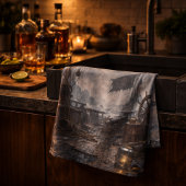 Storm Residue — Pirate Ship Aftermath Geschirrtuch