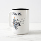 Storm Restoration Lineman Gift Zweifarbige Tasse (Vorderseite Links)