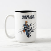 Storm Restoration Lineman Gift Zweifarbige Tasse (Links)