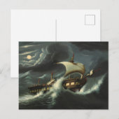 Storm Tossed Frigate von Thomas Chambers Postkarte (Vorne/Hinten)