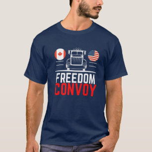 Storm Truck Amerikanische USA Kanada Flagge Freihe T-Shirt