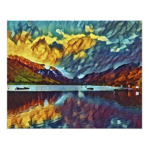 STORM ÜBER DEM SEE FOTODRUCK