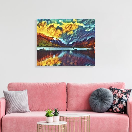 STORM ÜBER DEM SEE LEINWANDDRUCK (Insitu (Wohnzimmer))