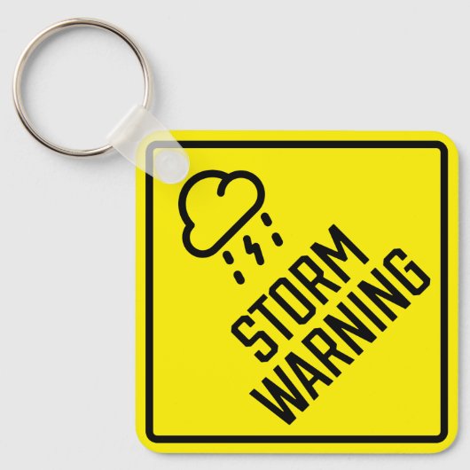 Storm Warning Metal Square Schlüsselanhänger (Vorderseite)