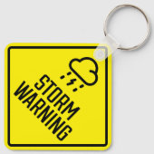 Storm Warning Metal Square Schlüsselanhänger (Rückseite)