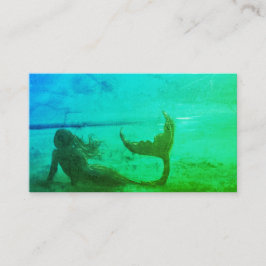 "Storm Watch" Mermaid Business Card (Neon) Visitenkarte