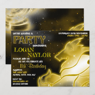 Storm Wolf Astral Glow Einladungen