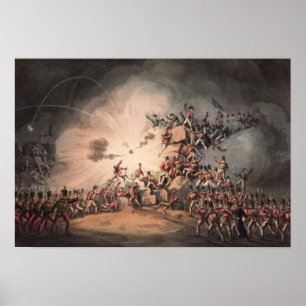 Storming von Ciudad Rodrigo, bewässert von Poster