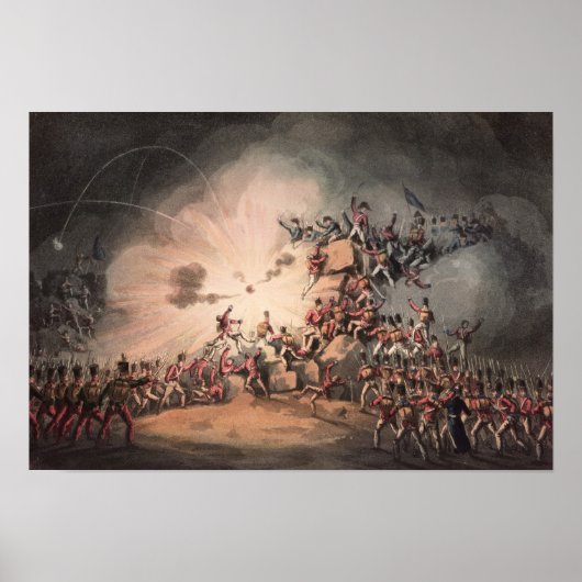 Storming von Ciudad Rodrigo, bewässert von Poster (Vorne)