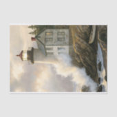 Stormlit Lighthouse By The Sea Decoupage Seidenpapier (Vorderseite)