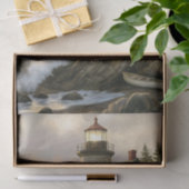 Stormlit Lighthouse By The Sea Decoupage Seidenpapier (Geschenk)