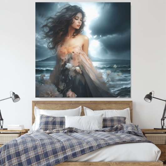 Storm's Ethereal Embrace Leinwanddruck (Insitu (Schlafzimmer))