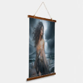 Storm's Ethereal Embrace Wandteppich Mit Holzrahmen (Gewinkelt)