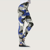 Störmuster Camouflage Blues Gray Black Leggings (Rechts)