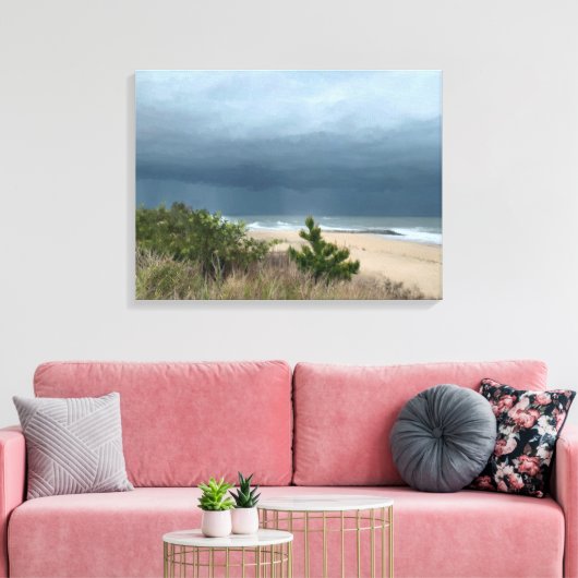 Stormy Beach Szene Leinwanddruck (Insitu (Wohnzimmer))