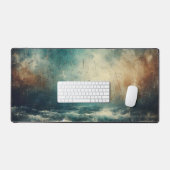 Stormy Blue Ocean Old Photograph Schreibtischunterlage (Tastatur & Maus)