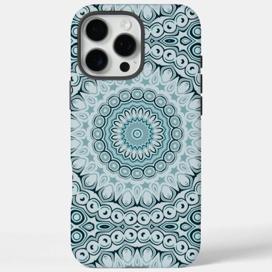 Stormy Blue und Gray Mandala Pattern Case-Mate iPhone Hülle (Rückseite)